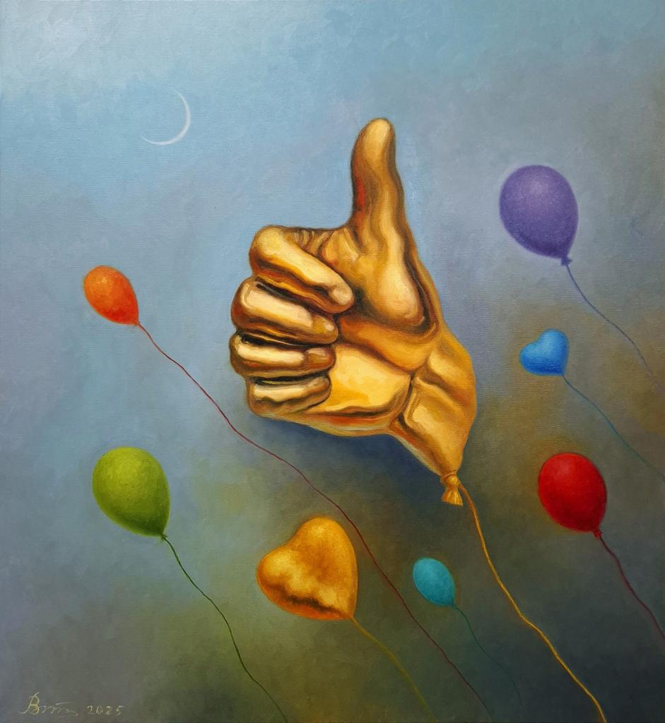 Oil painting Golden Like Sergey Voichenko
