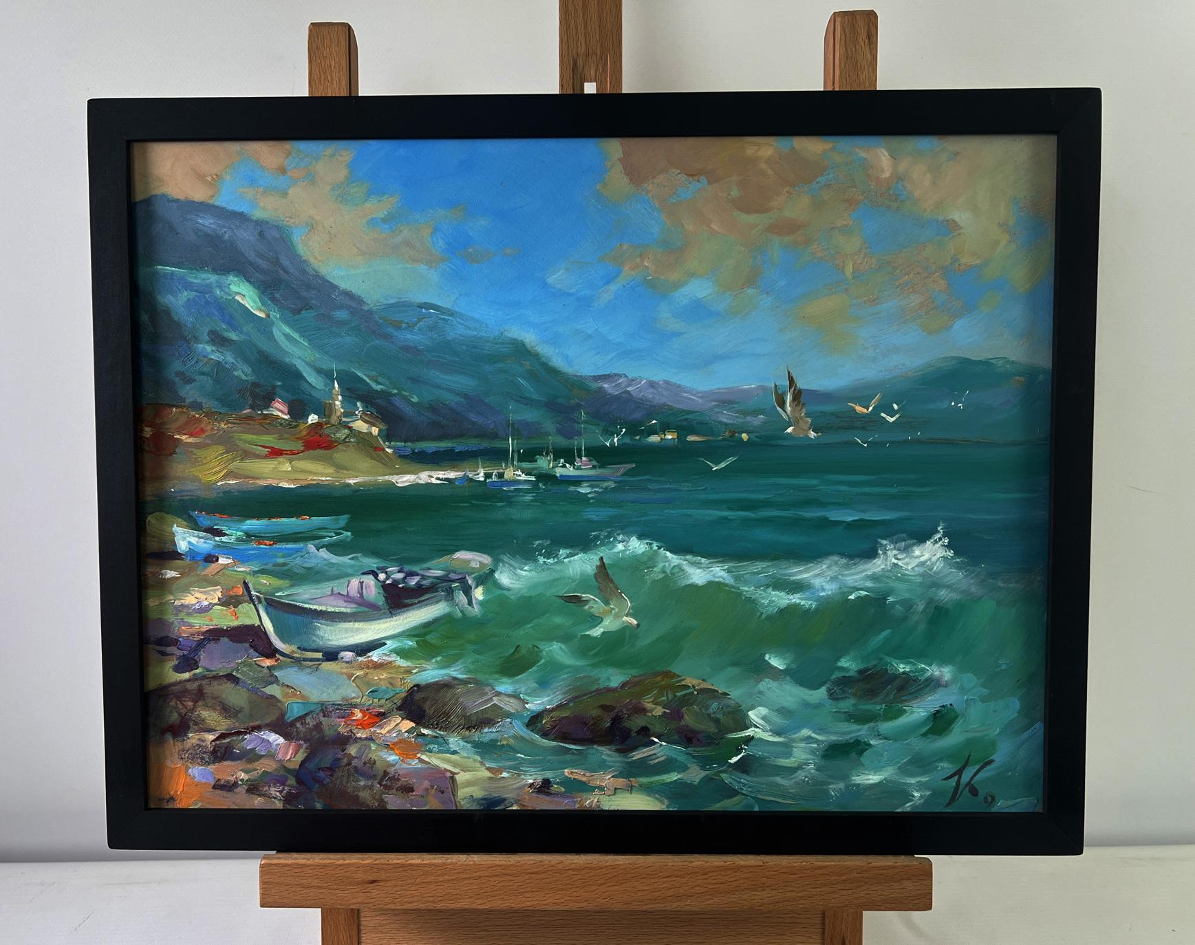 Framed oil painting The sea whispers and roars by Yuriy Suprunchuk