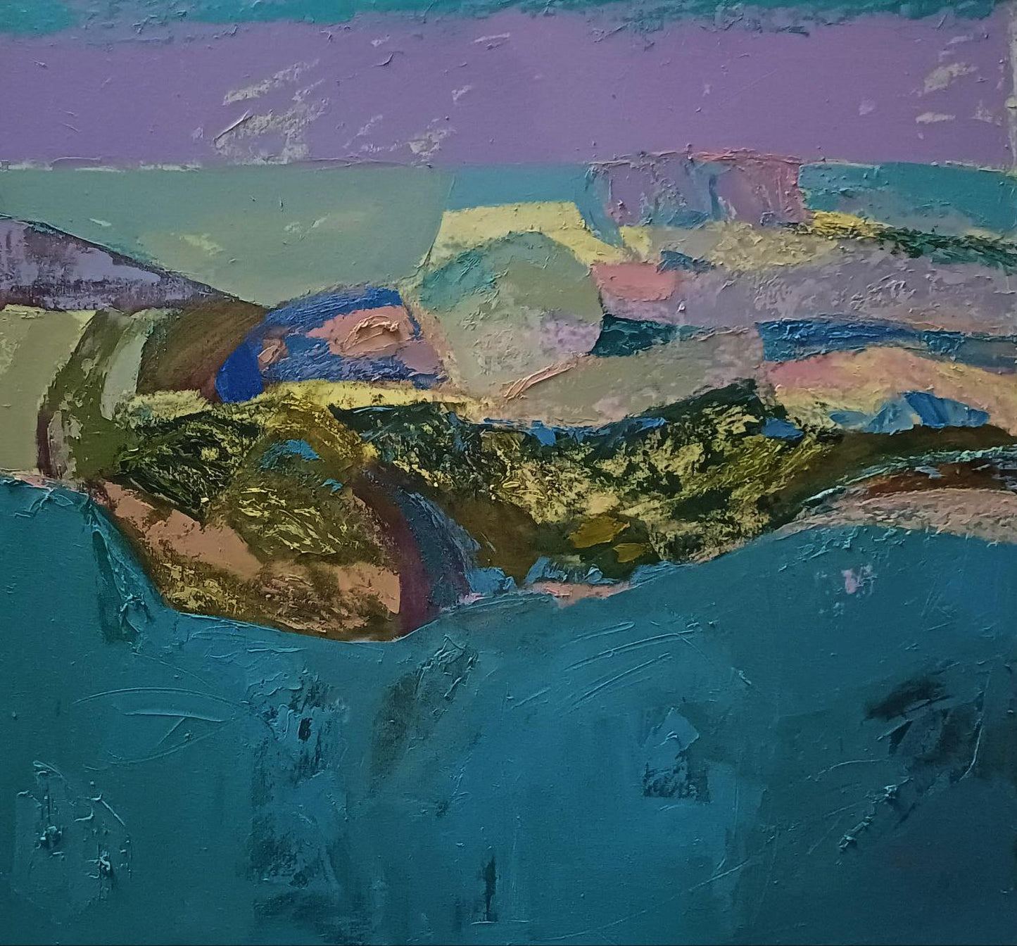 Abstract Silence that hides untold histories oil painting by Tatyana Shulyak