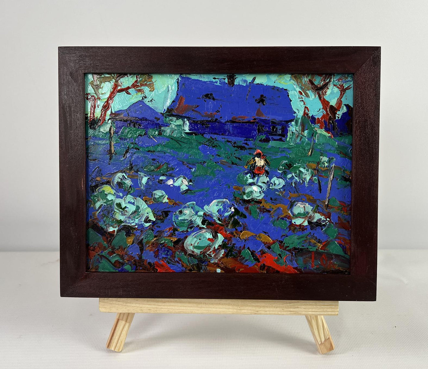 Vibrant Oleksiy Ivanyuk oil painting The garden smells of summer in dark frame