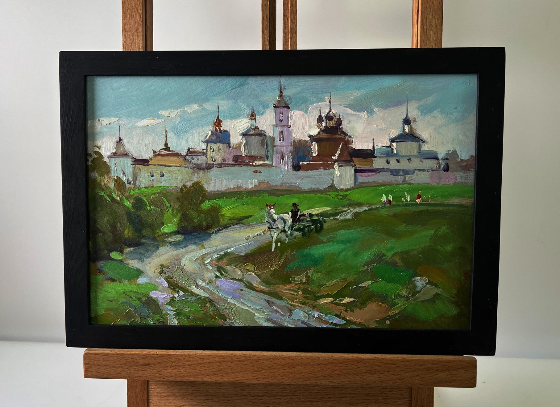 Oil painting of Ancient city monastery by Yuriy Suprunchuk