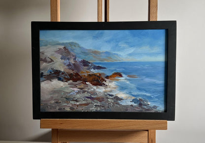 Oil painting Sea waves beating against shore by Yuriy Suprunchuk