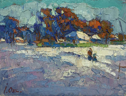 Oil painting Even in the middle of winter Oksana Ivanyuk