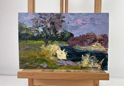 Oil painting Golden autumn in all its glory by Boris Serdyuk on easel