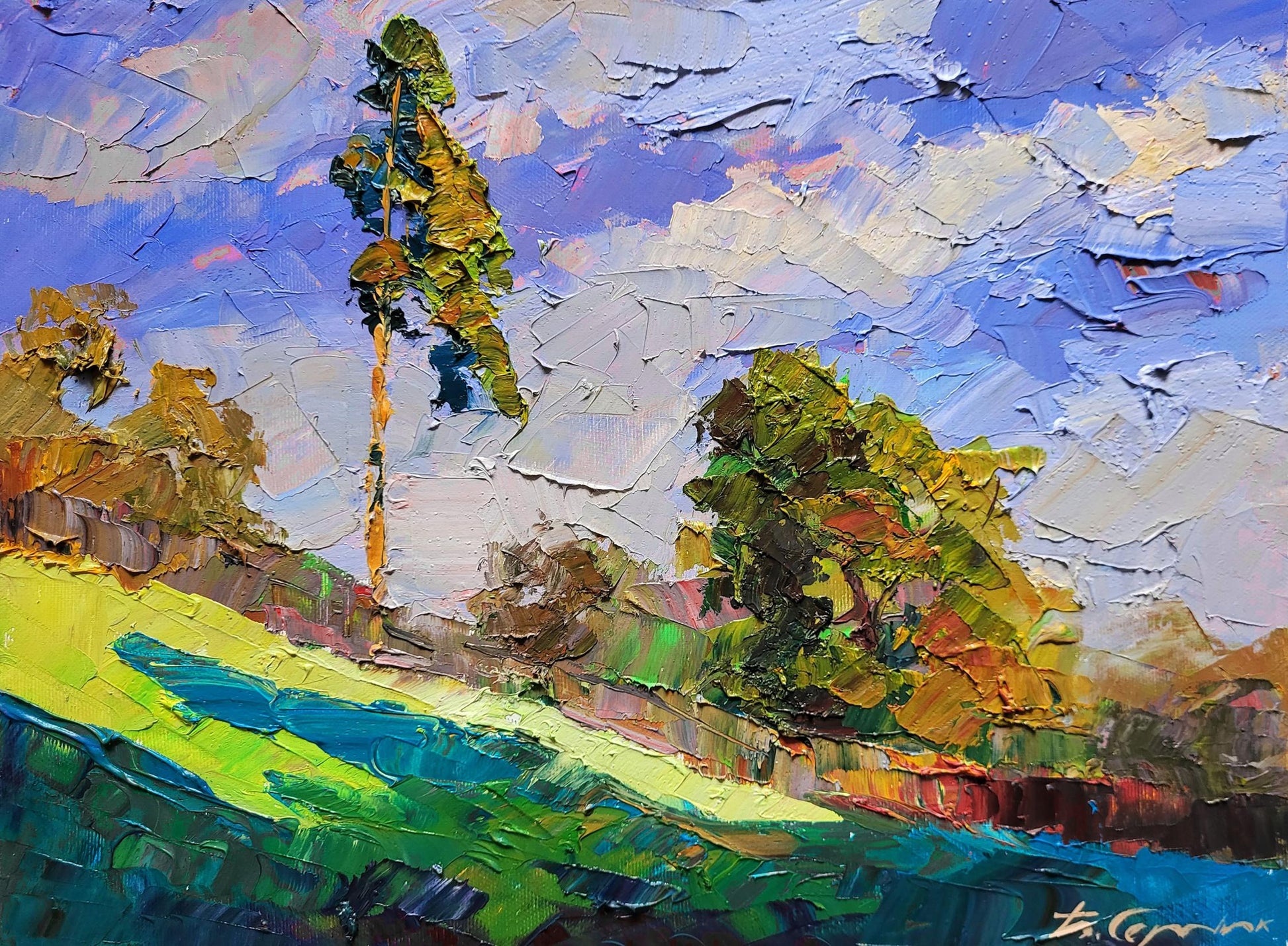 Vibrant impressionist oil painting The Last Days of Summer by Boris Serdyuk