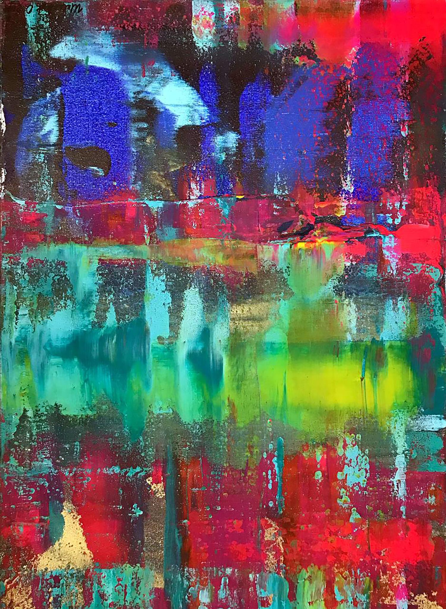 Vibrant acrylic painting Magic Wand by Olga Melezhik with bold strokes