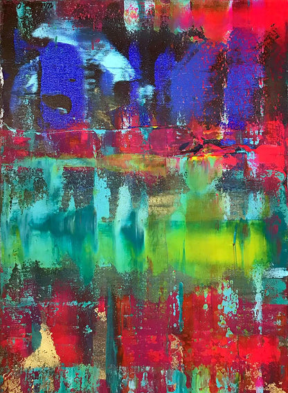 Vibrant acrylic painting Magic Wand by Olga Melezhik with bold strokes