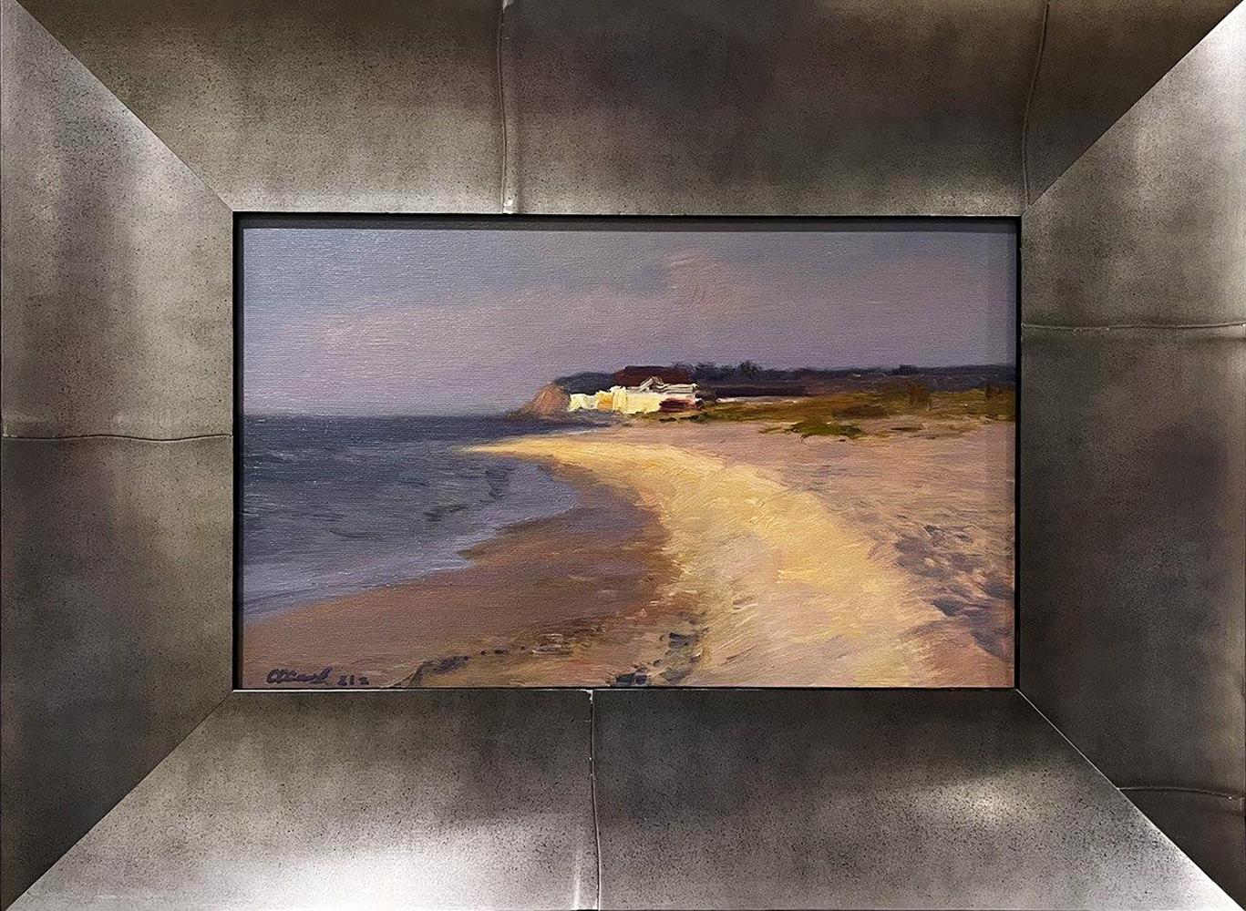 Oil painting of Black Sea coast by Sergey Sergeev serene beach scene