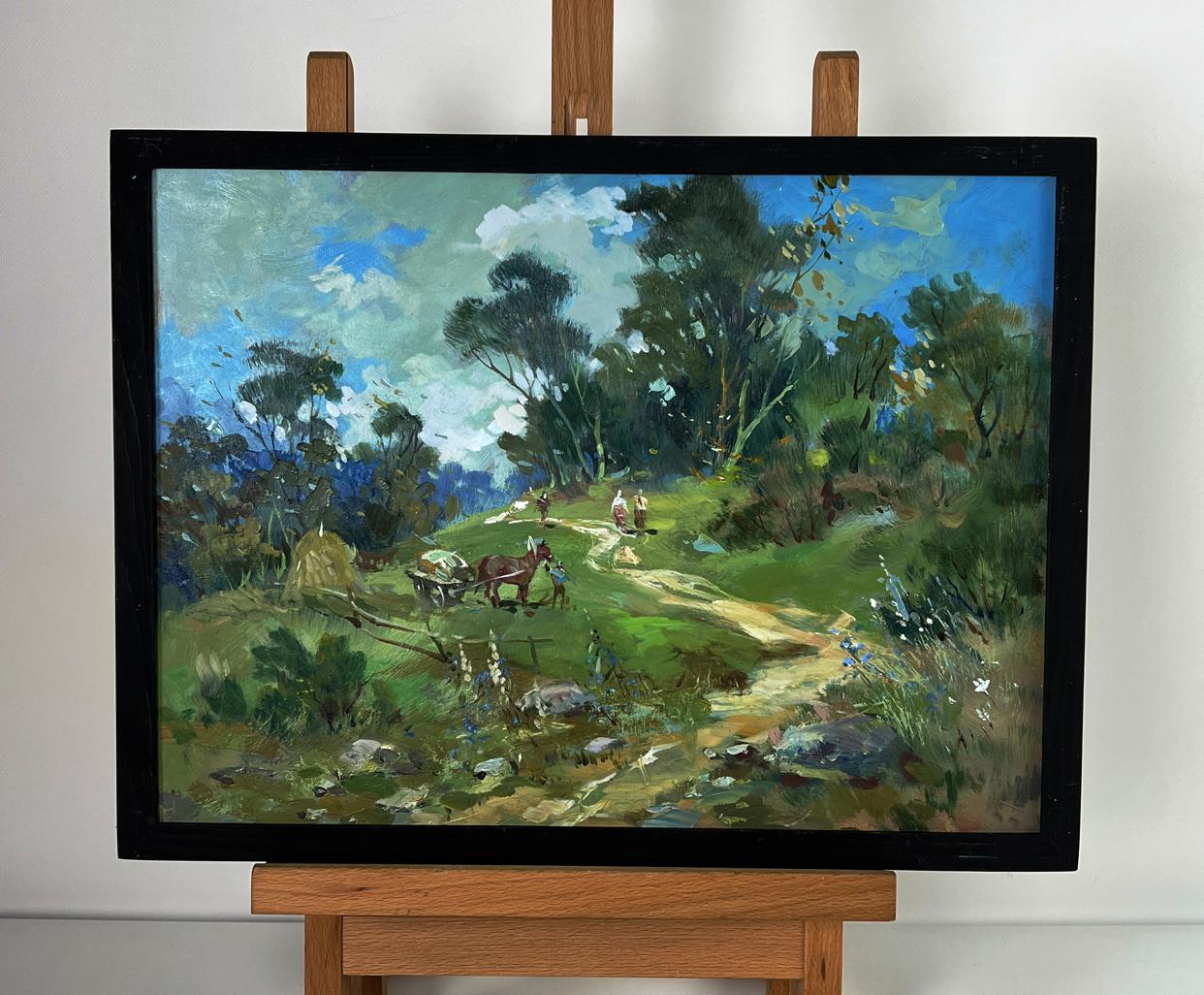 Oil painting Summer day in the forest by Yuriy Suprunchuk, pastoral landscape
