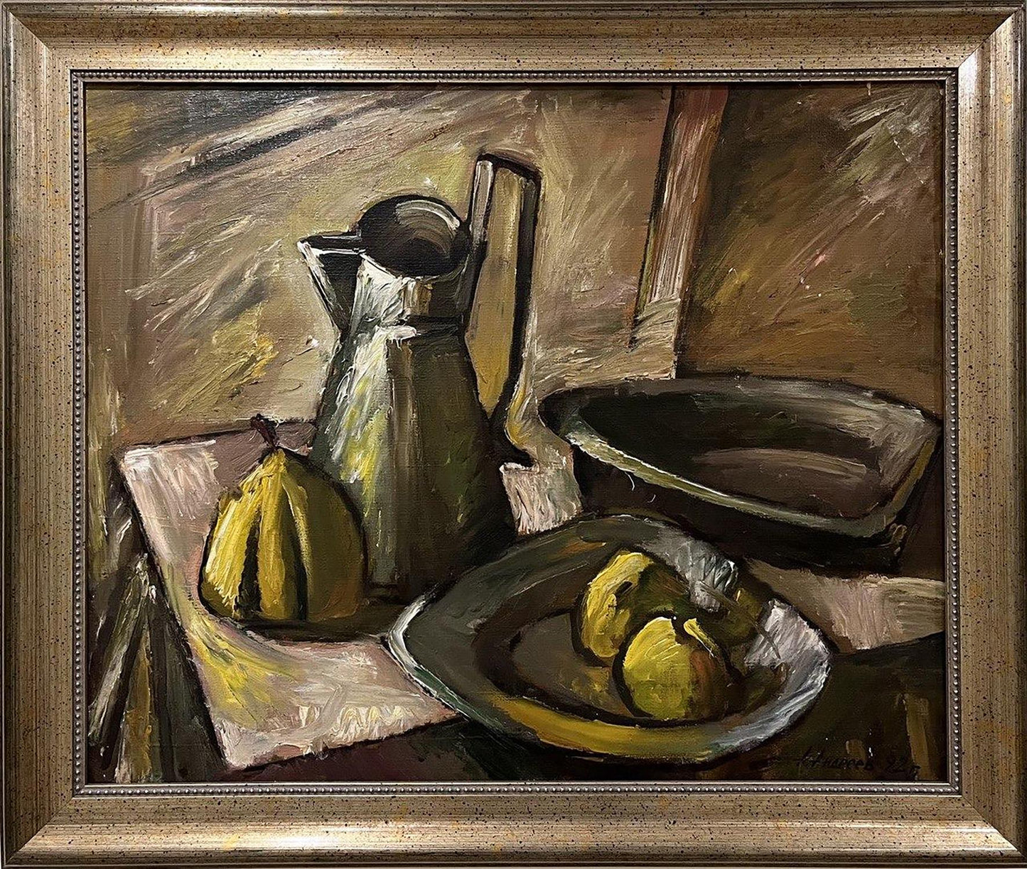 Oil painting Still life with quince and old dishes by Oleksandr Andreev