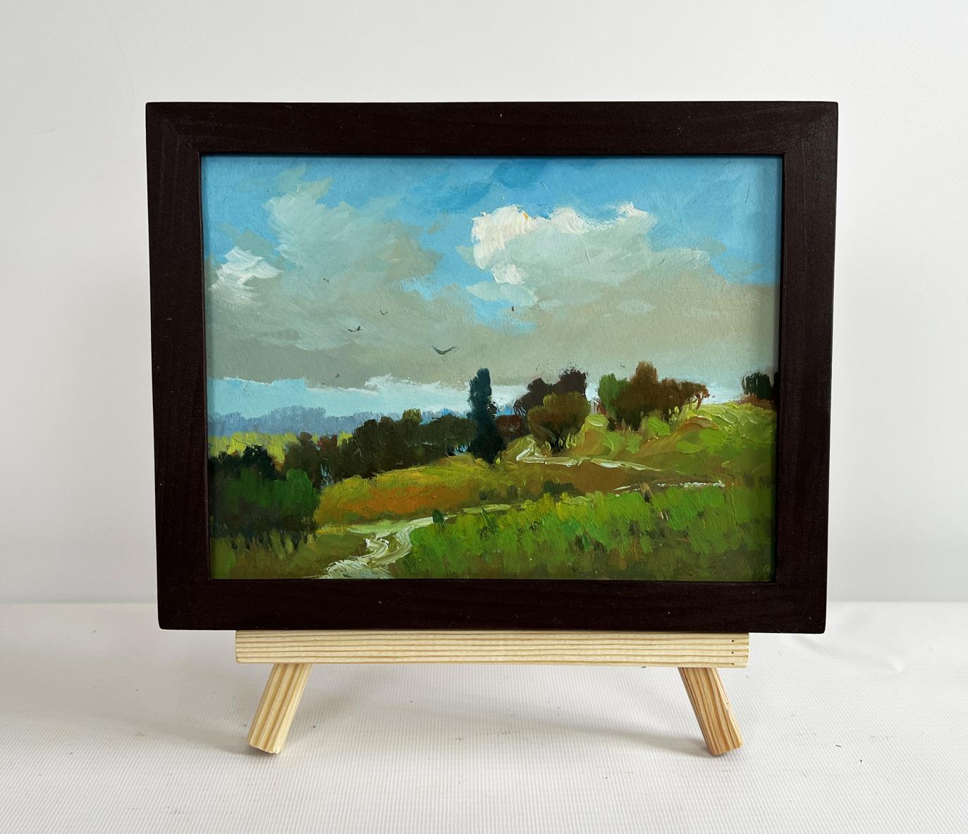 Oil painting A path through summer meadows by Yuriy Suprunchuk