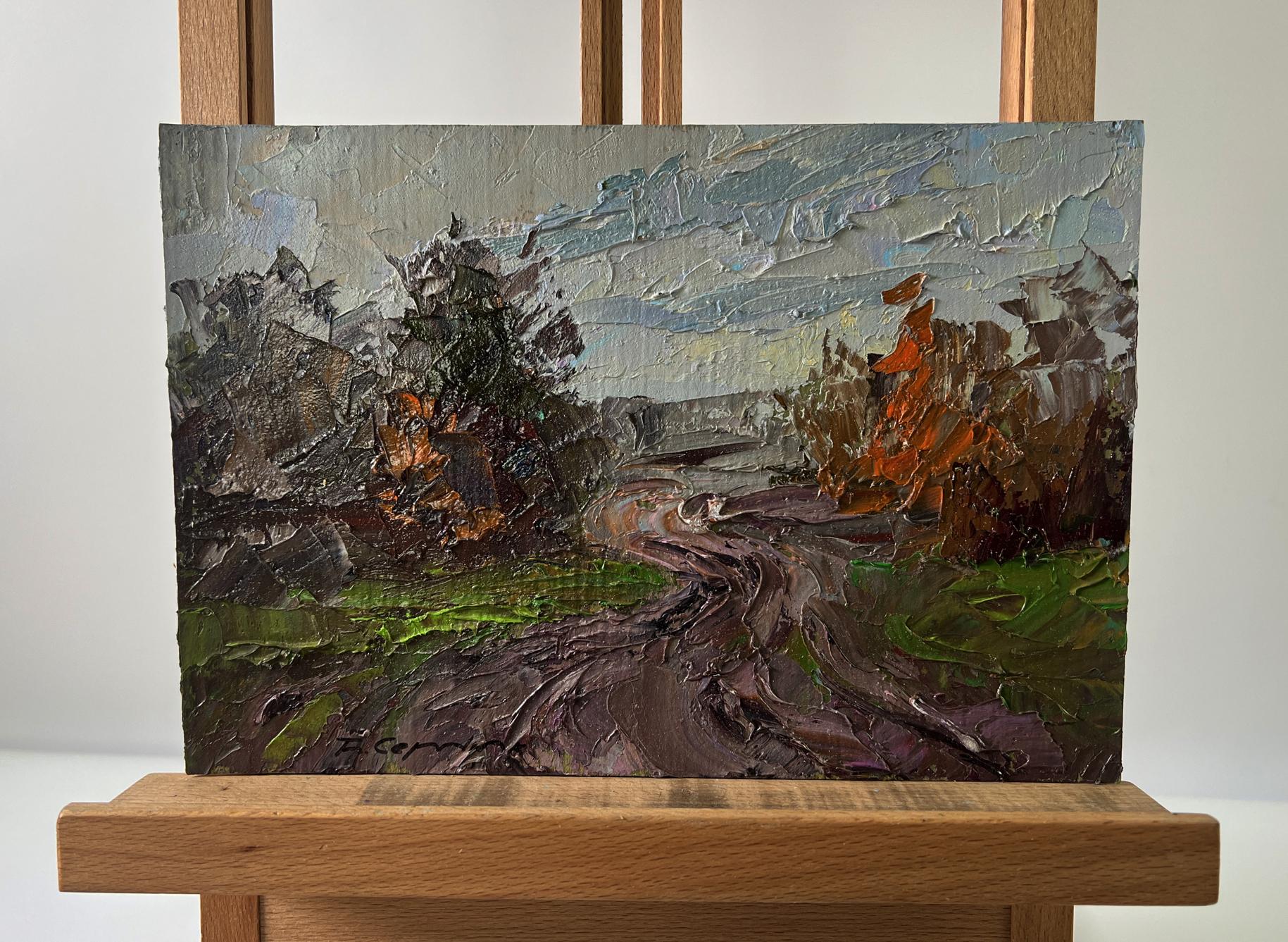 Oil painting Road to the autumn forest by Boris Serdyuk