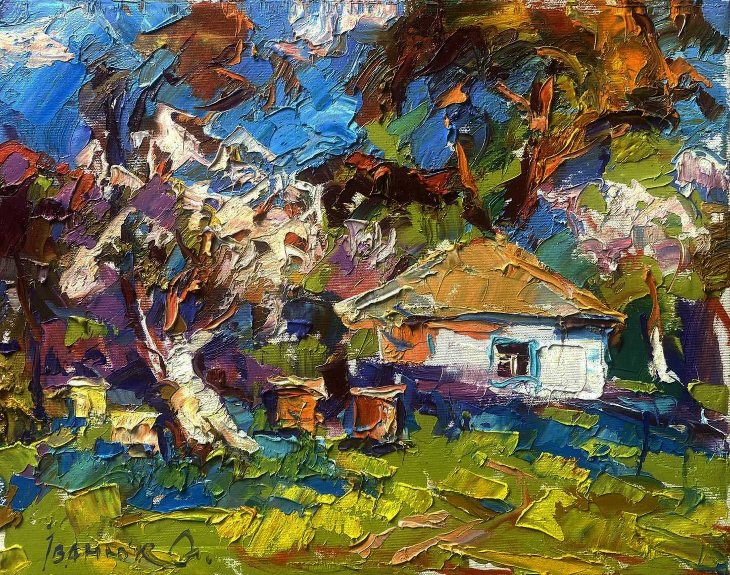 Vibrant oil painting The Earth Is Waking Up Spring Has Come by Oleksiy Ivanyuk