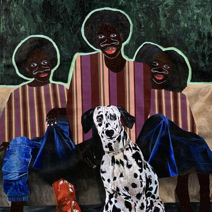 Dalmatian dog in Acrylic painting Bound by light by Akintomide Akinshola