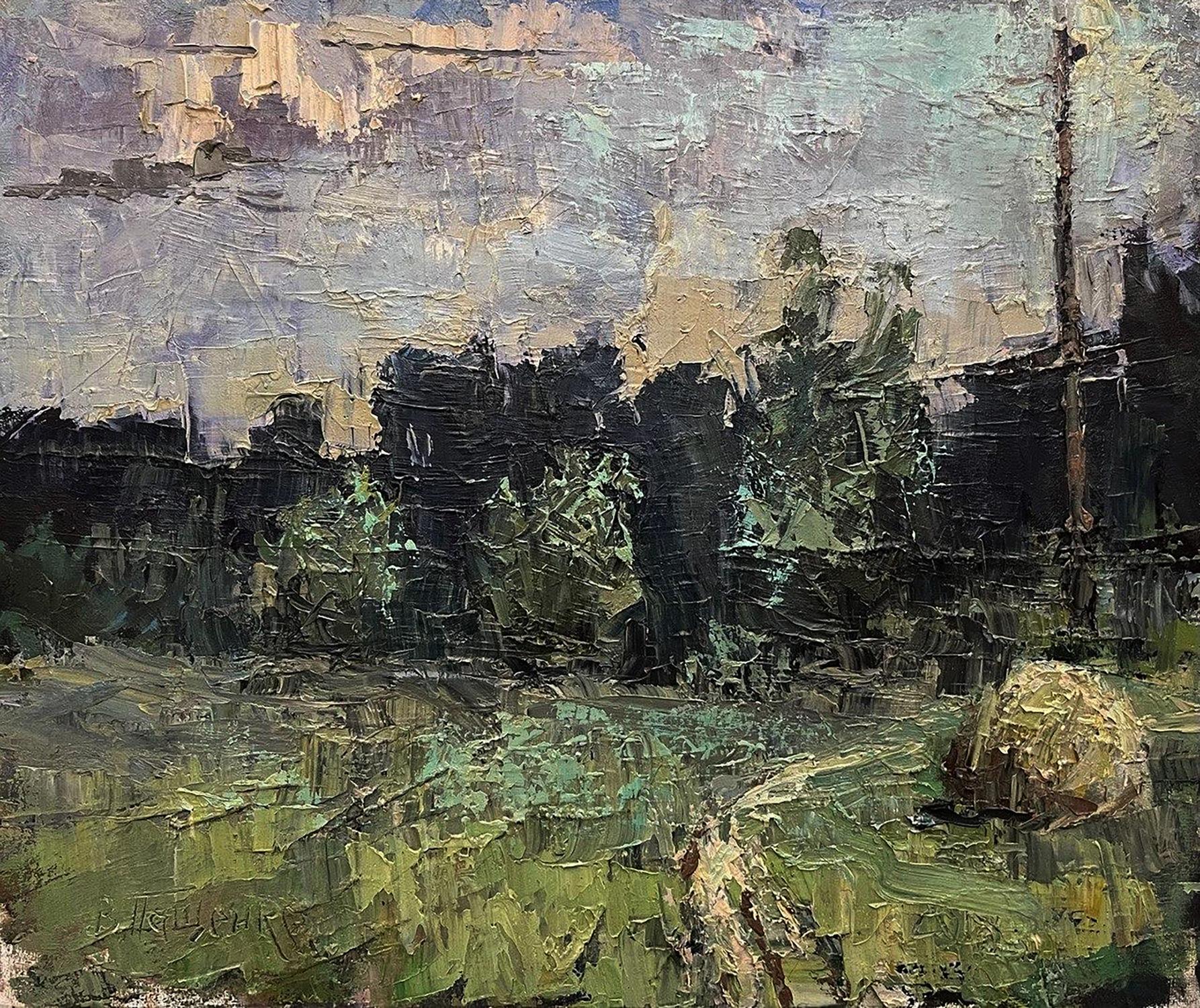 Oil painting May forest by Volodymyr Pashchenko, textured landscape