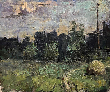 Oil painting May forest by Volodymyr Pashchenko, textured landscape