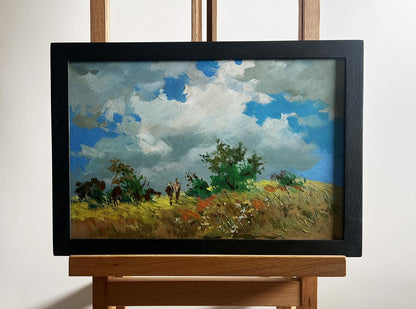 Oil painting Couple in a flower field by Yuriy Suprunchuk