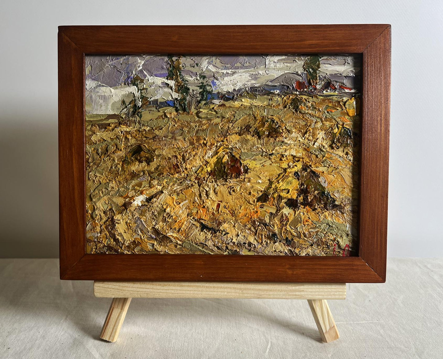 Oleksiy Ivanyuk oil painting After working in the field rustic landscape