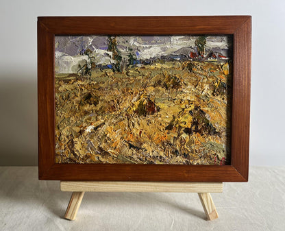 Oleksiy Ivanyuk oil painting After working in the field rustic landscape