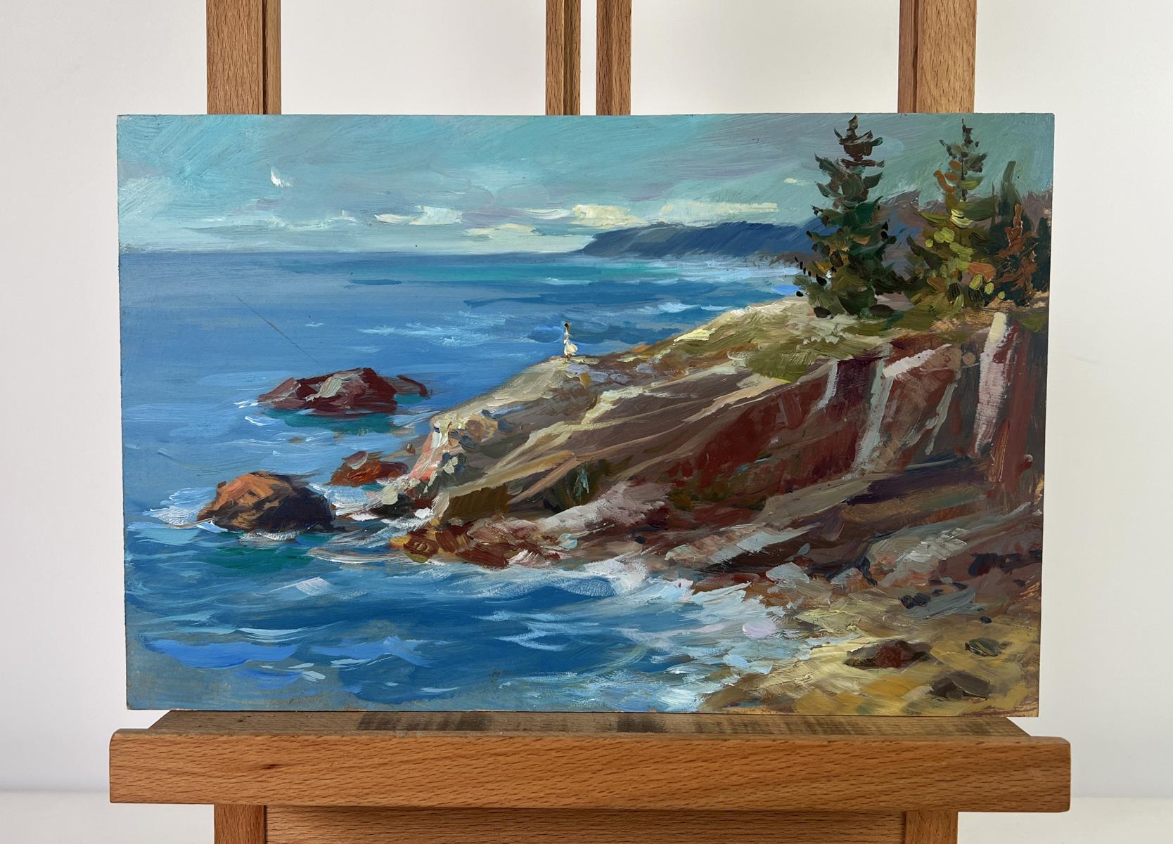 Oil painting Between the sky and the sea by Yuriy Suprunchuk on easel