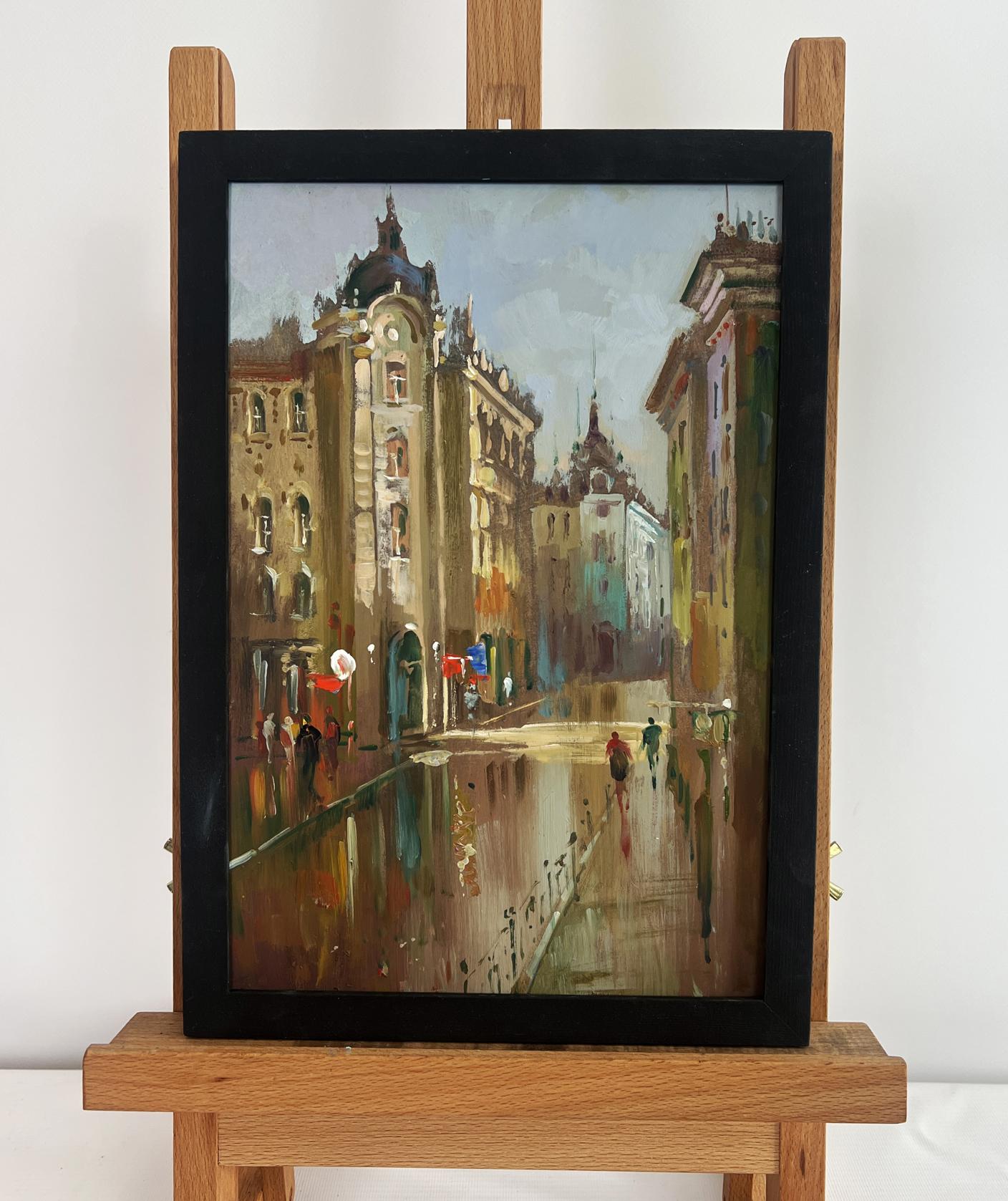 Framed oil painting A quiet corner of the old town by Yuriy Suprunchuk