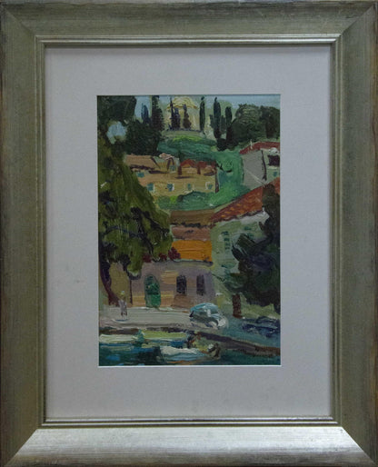 Oil painting Landscape by Glushchenko Nikolay Petrovich in textured silver frame