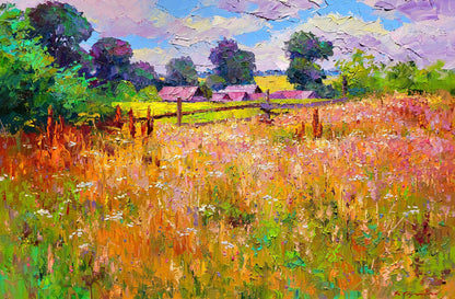 Oil painting Gremyach village Boris Serdyuk