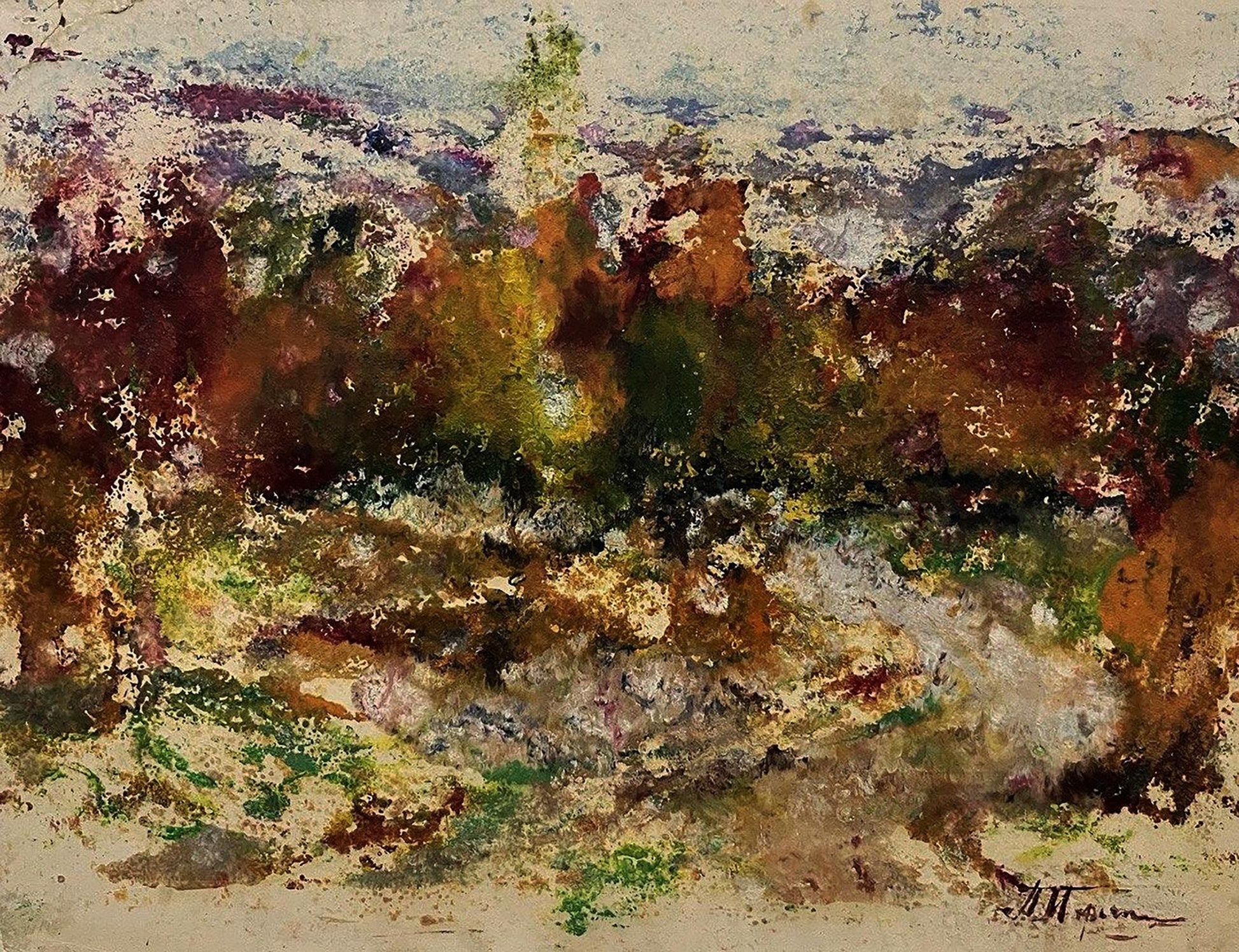 Oil painting Heart of Nature by Pavlo Miroshnychenko impressionistic landscape