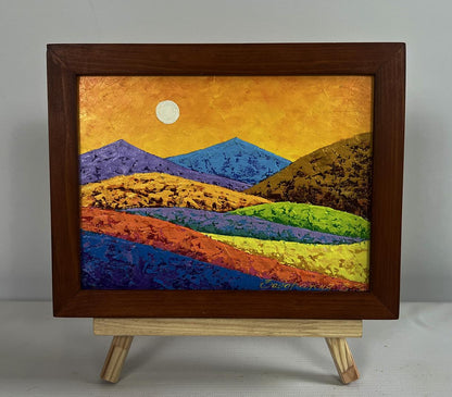 Oil painting Contrast between the beautiful V. Zadorozhnya in dark wood frame