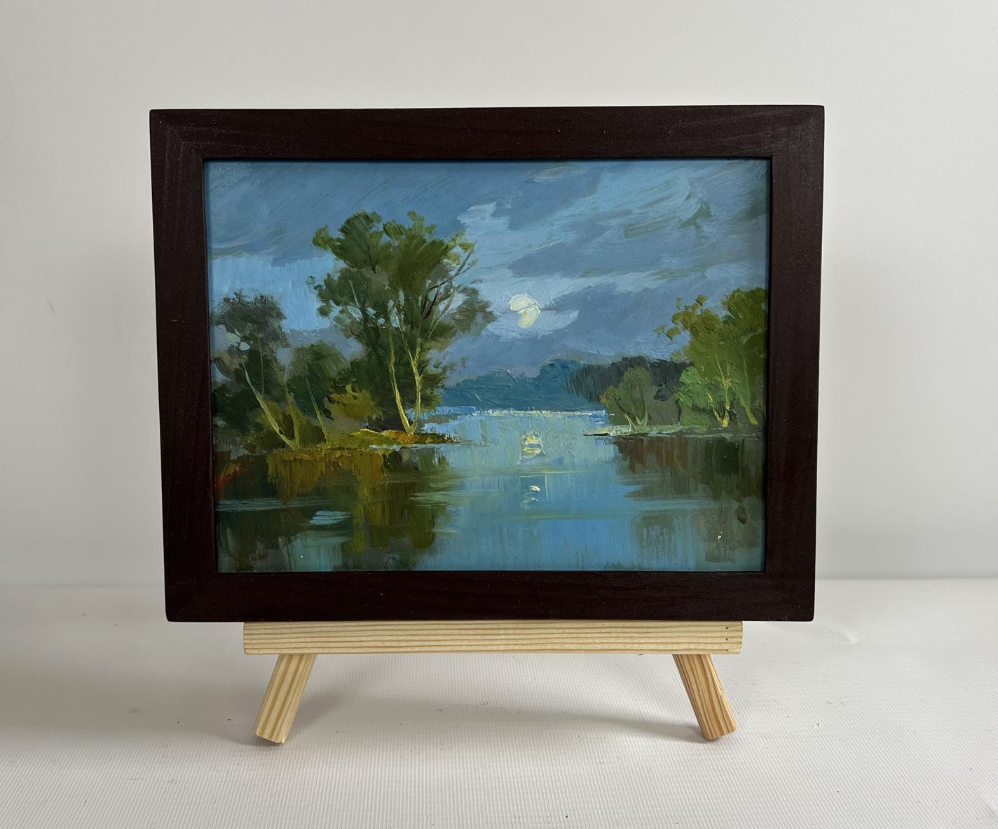 Framed oil painting Peace and quiet in nature by Yuriy Suprunchuk