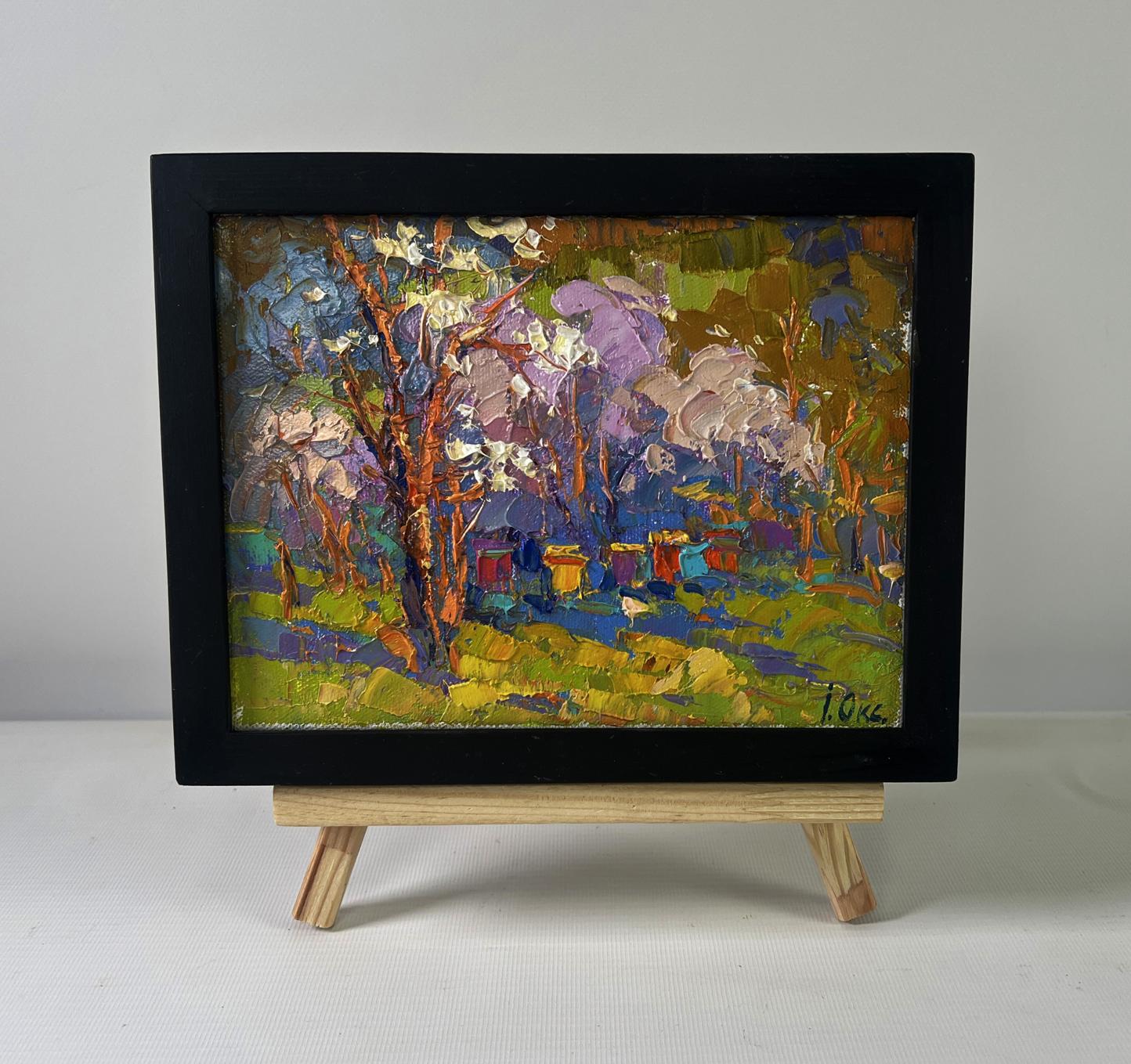 Oil painting Sunny day at the apiary by Oksana Ivanyuk on easel