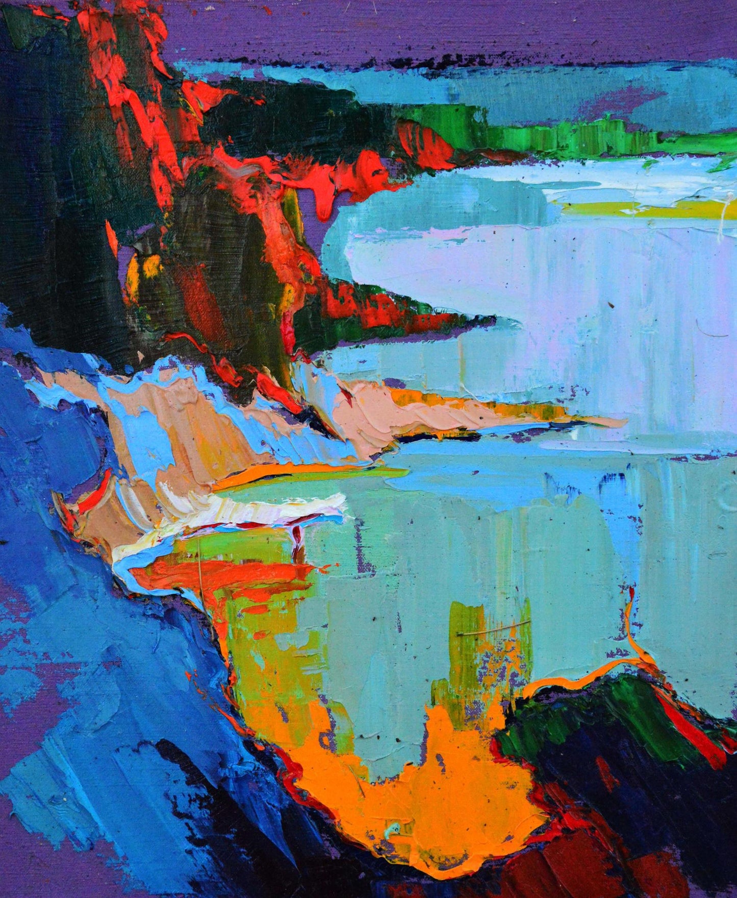 Vibrant Evening Seashore oil painting by Natalia Korf-Ivaniuk