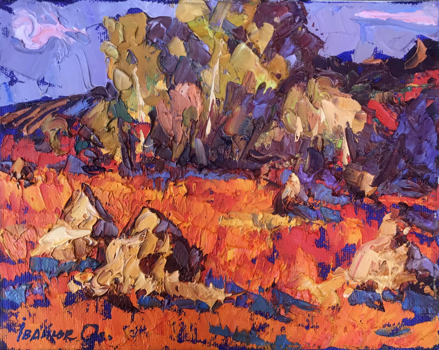 Oil painting Crimson stubble Alex Ivanyuk