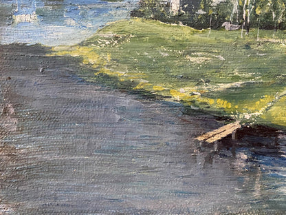 Oil painting Staritsa V. Odintsov textured riverbank impasto