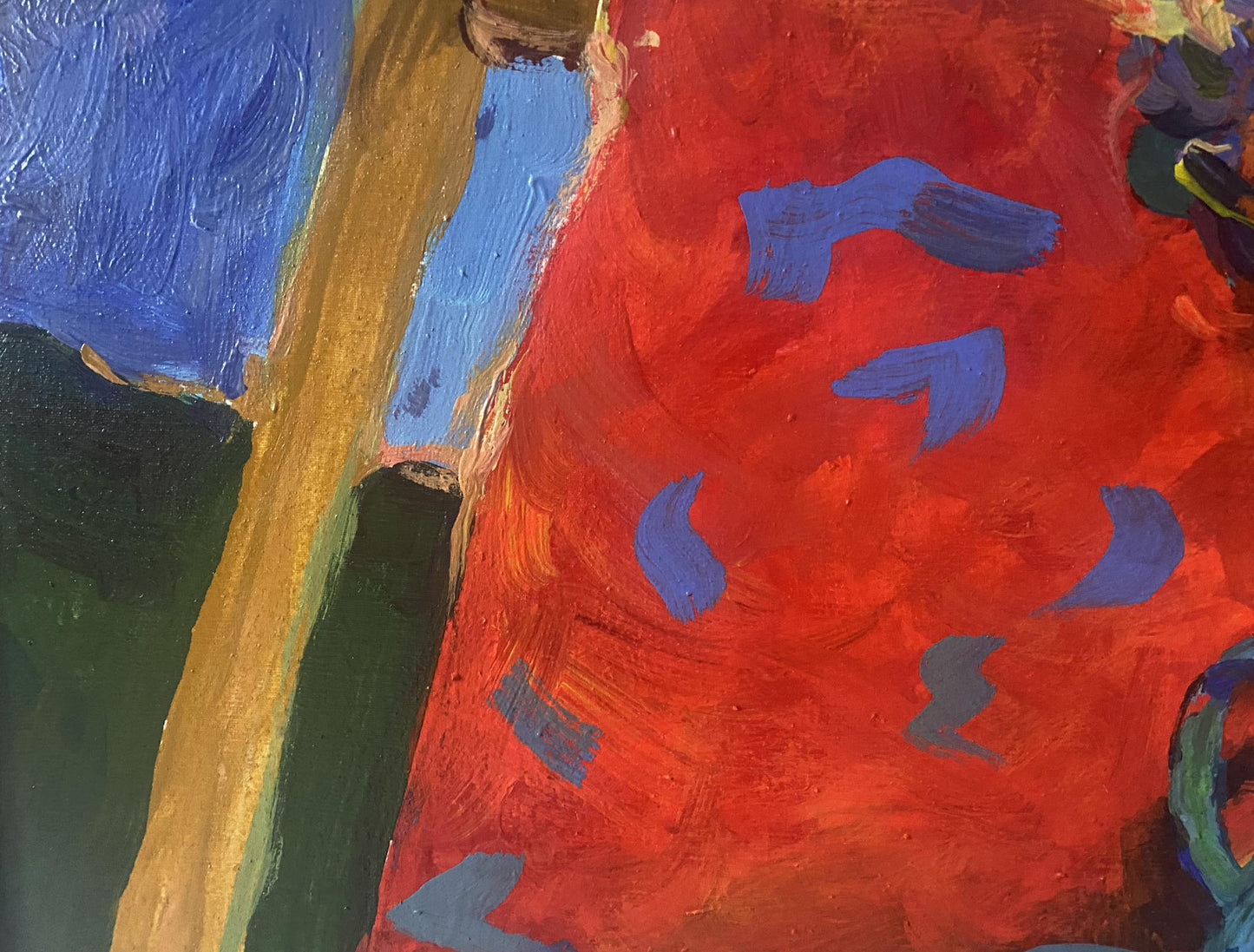 Vibrant oil painting of book and flowers by Samchuk Vasily Alexandrovich