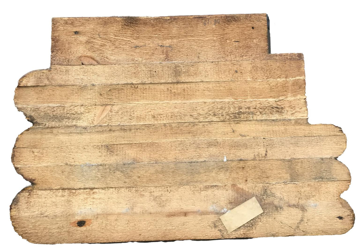 Weathered light brown wooden plank from Social realism Communist Labor Brigade