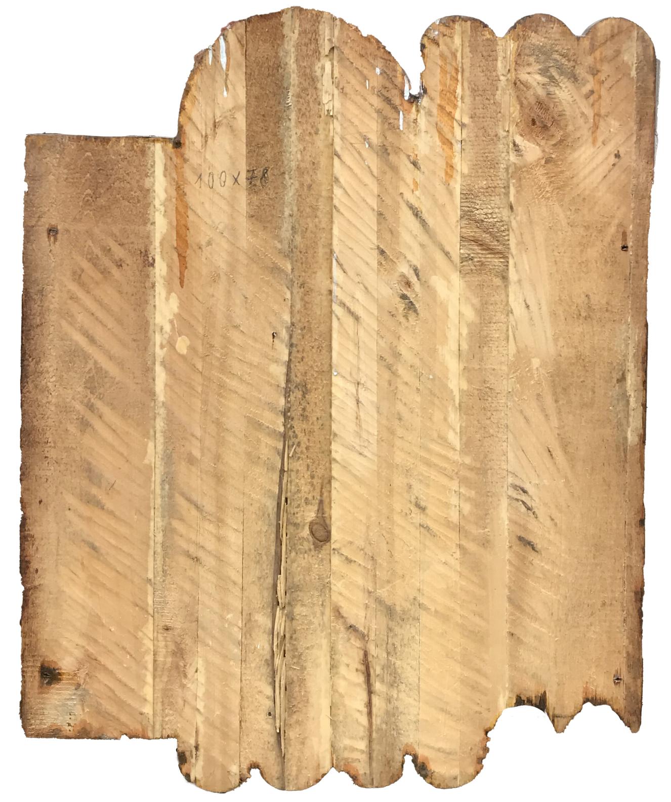 Weathered light brown wood panel back for USSR friendship print
