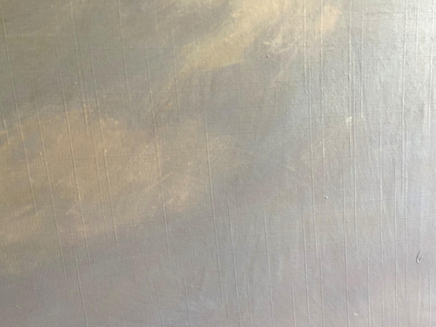 Oil painting of Alushta city by unknown artist, gray metallic back with striations