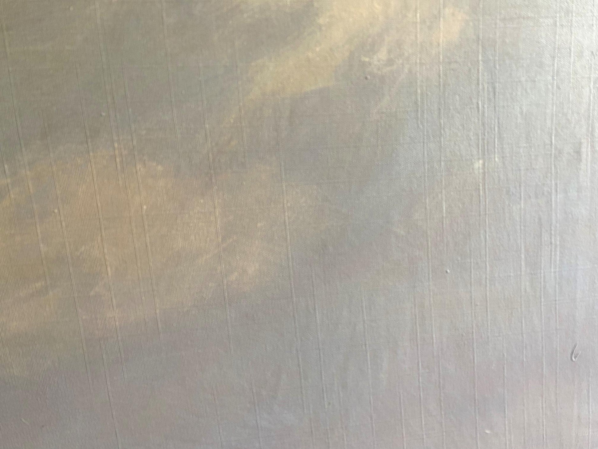 Oil painting of Alushta city by unknown artist, gray metallic back with striations