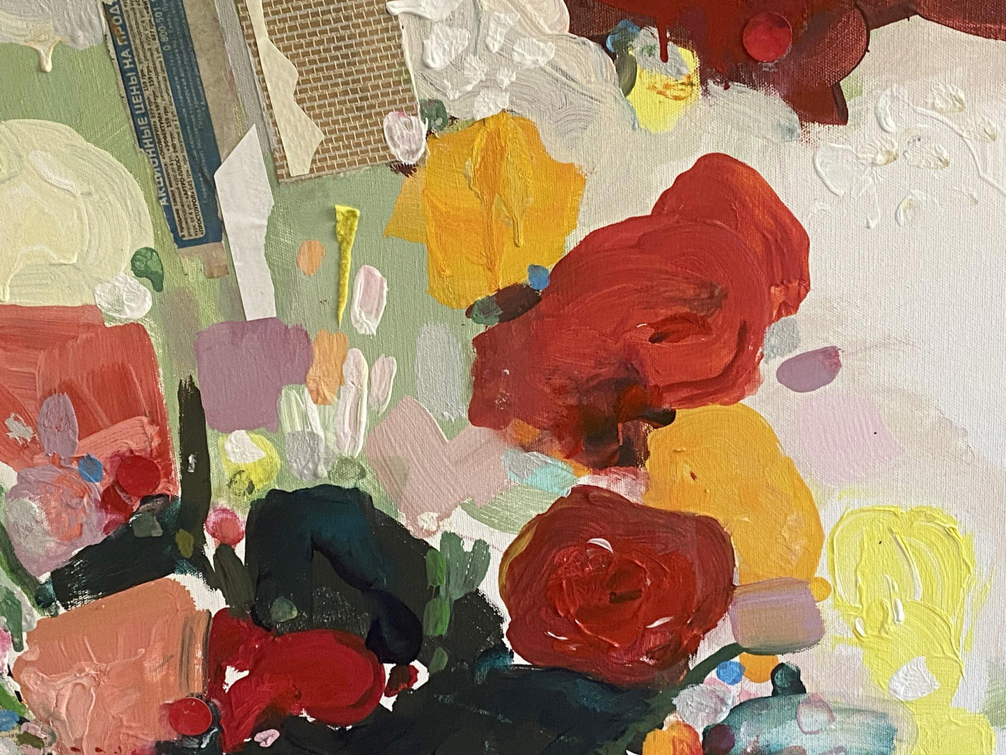 Vibrant abstract floral oil painting by Samchuk Vasily Alexandrovich