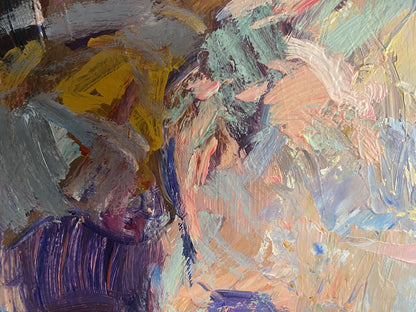 Oil painting Rest on the rocky shore by Mamchich Stepan Gavriilovich with abstract textured strokes