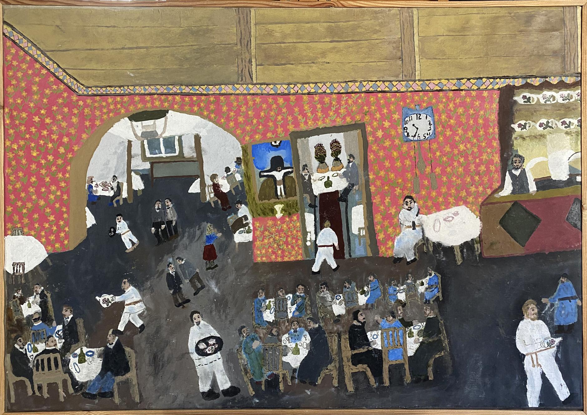 Oil painting Tavern by Petr Nagulyak: vibrant restaurant scene