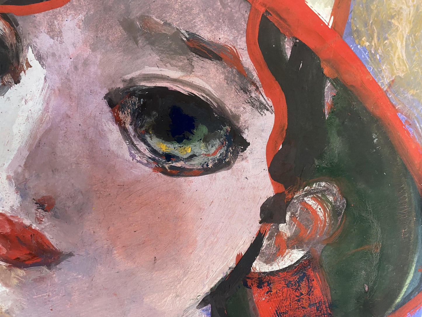 Oil painting portrait of a girl by Nikolai Nikolaevich Prokopenko, close-up expressive eye