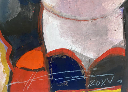 Oil painting portrait of a girl by Nikolai Nikolaevich Prokopenko, abstract textured brushstrokes