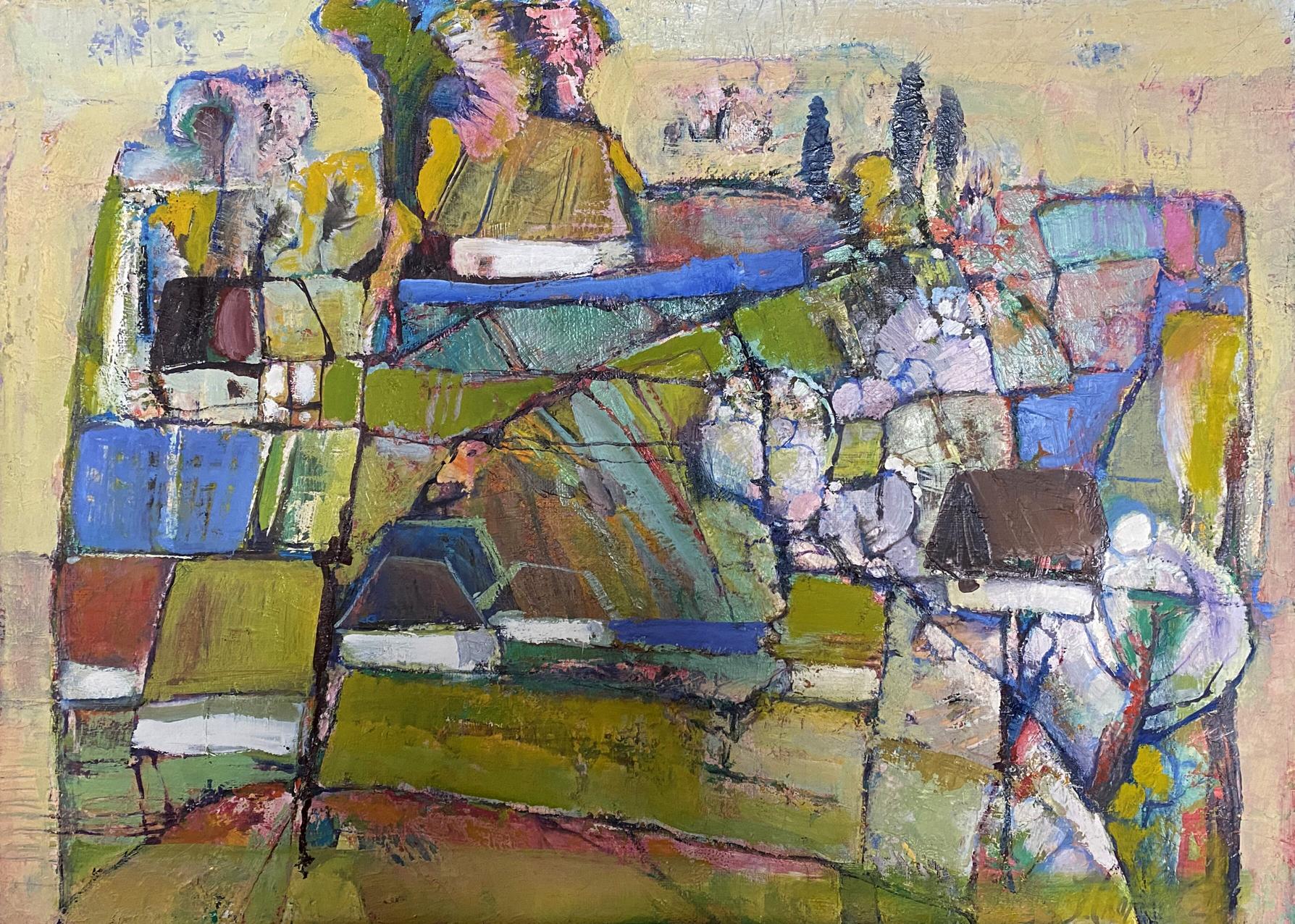 Abstract landscape oil painting by April Skorupsky Isaac Abramovich