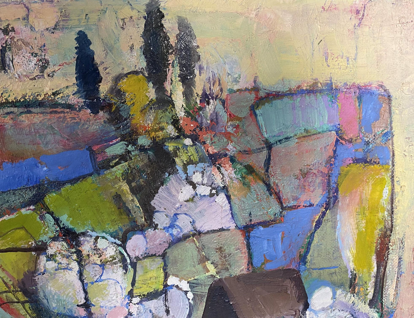 Abstract expressionist oil painting by April Skorupsky Isaac Abramovich