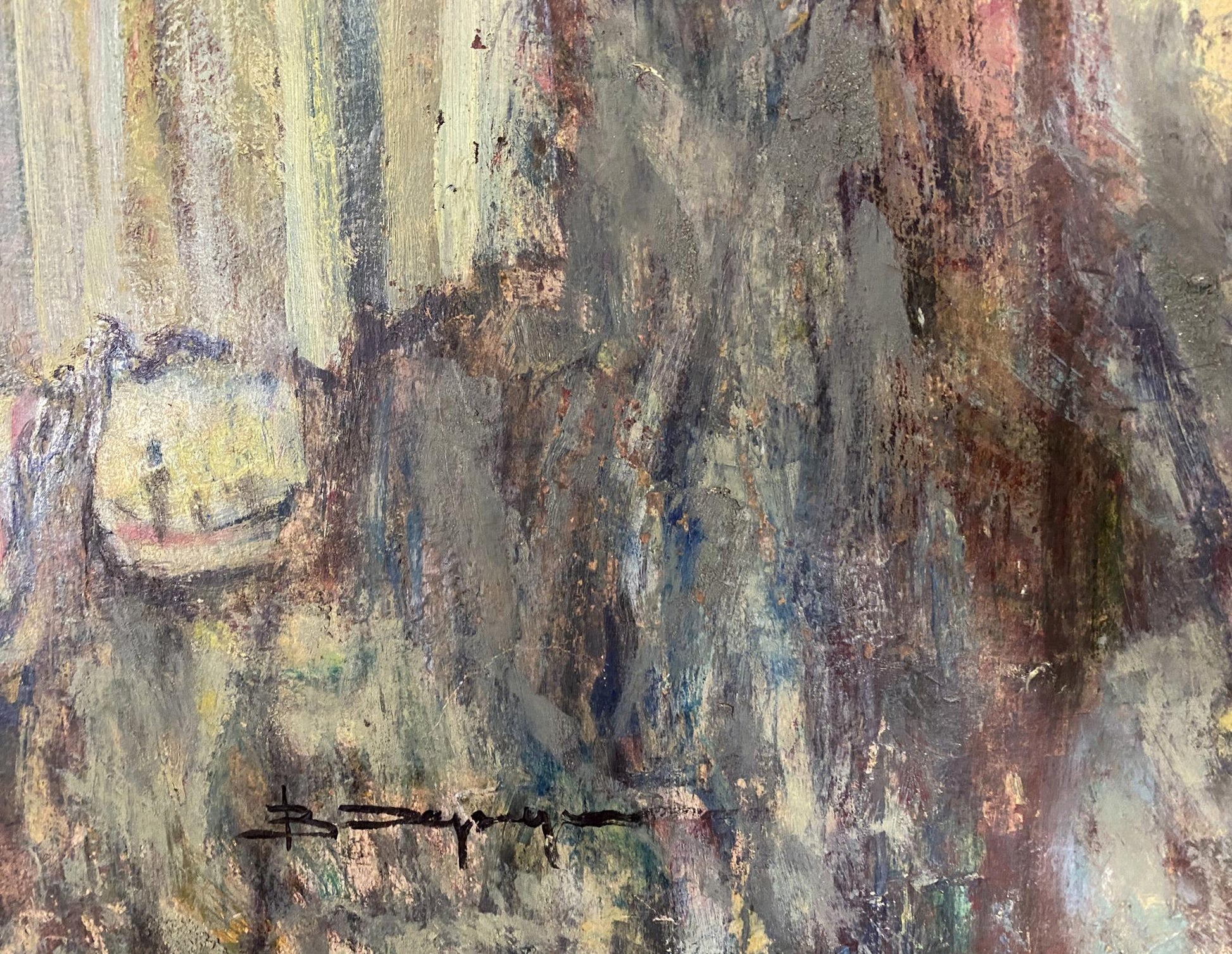 Abstract expressionist oil portrait of Jesus Christ by Valentin Dmytrovych Khrushch
