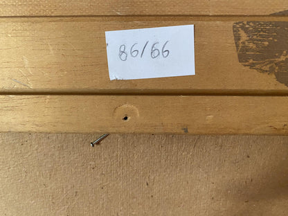 Back of Jesus Christ oil painting portrait by Valentin Dmytrovych Khrushch with 86/66 label