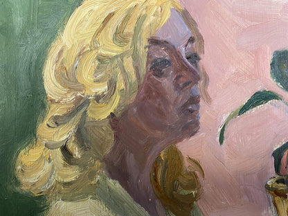 Oil painting After a hard day by Selskaya Margarita Ivanovna, blonde woman