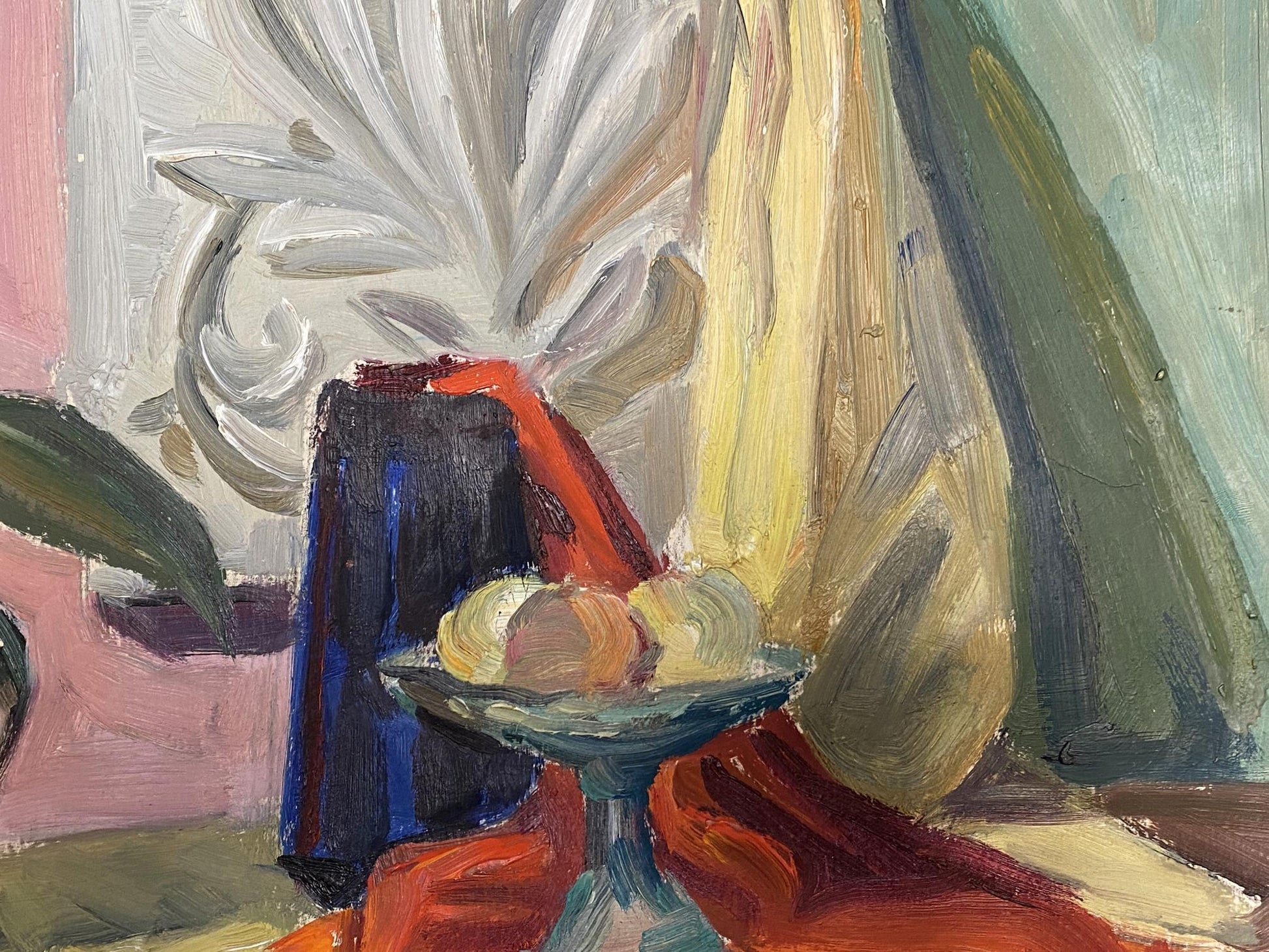 Oil painting After a Hard Day by Selskaya Margarita Ivanovna with fruit bowl